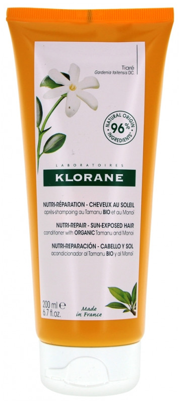 Klorane Kondicionér pro vlasy vystavené slunci Bio Tamanu a Monoi (Conditioner) 200 ml