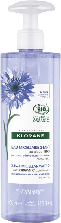 Klorane Micelární pleťová voda 3 v 1 Bio Chrpa (Micellar Water) 400 ml