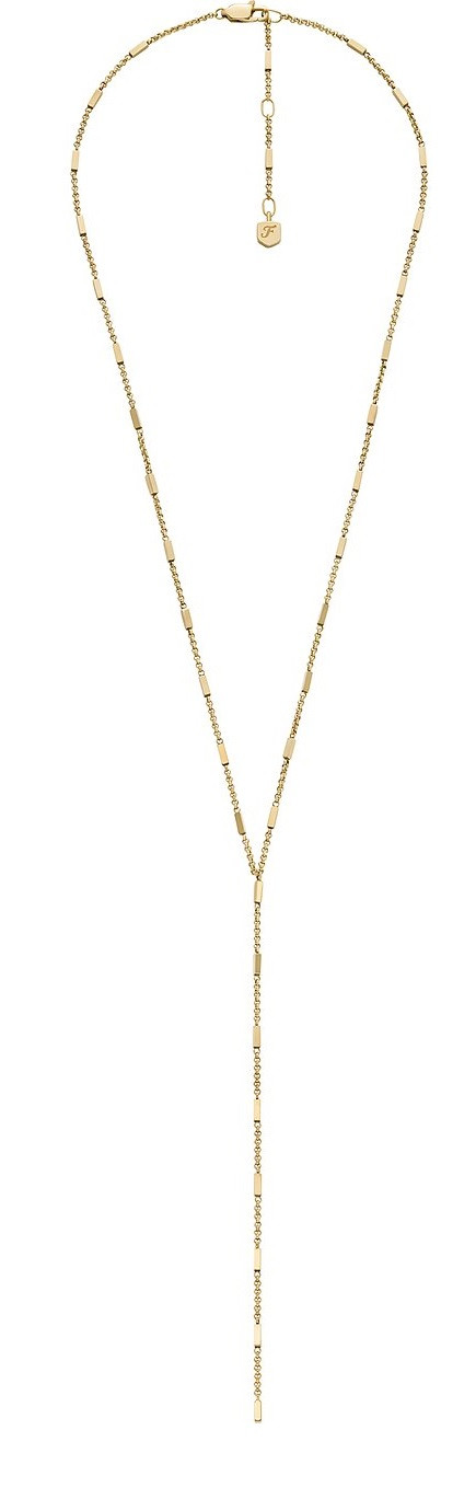 Fossil Módní pozlacený náhrdelník All Stacked Up JF04808710