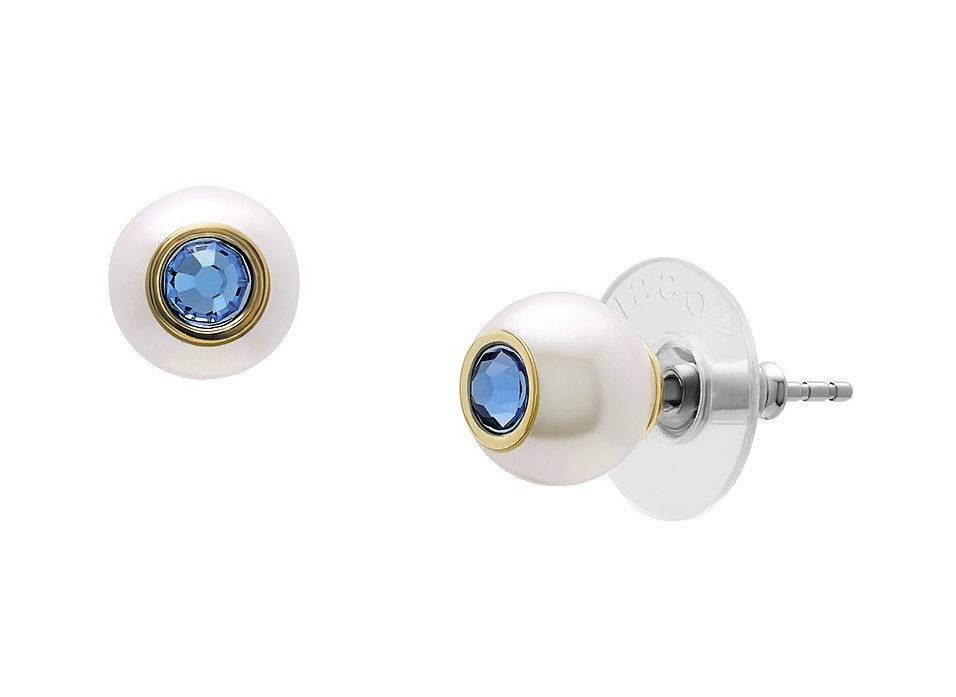 Fossil Slušivé náušnice s modrými krystaly Bright Baubles JA7253710