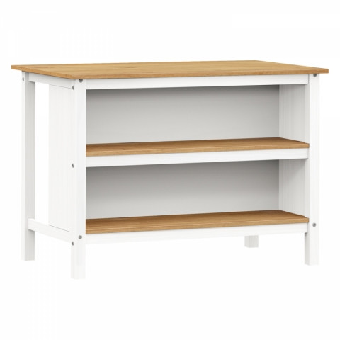 Kuchyňský ostrůvek + 2 barové stoličky CORONA 2 bílý vosk/vosk 811001B Idea