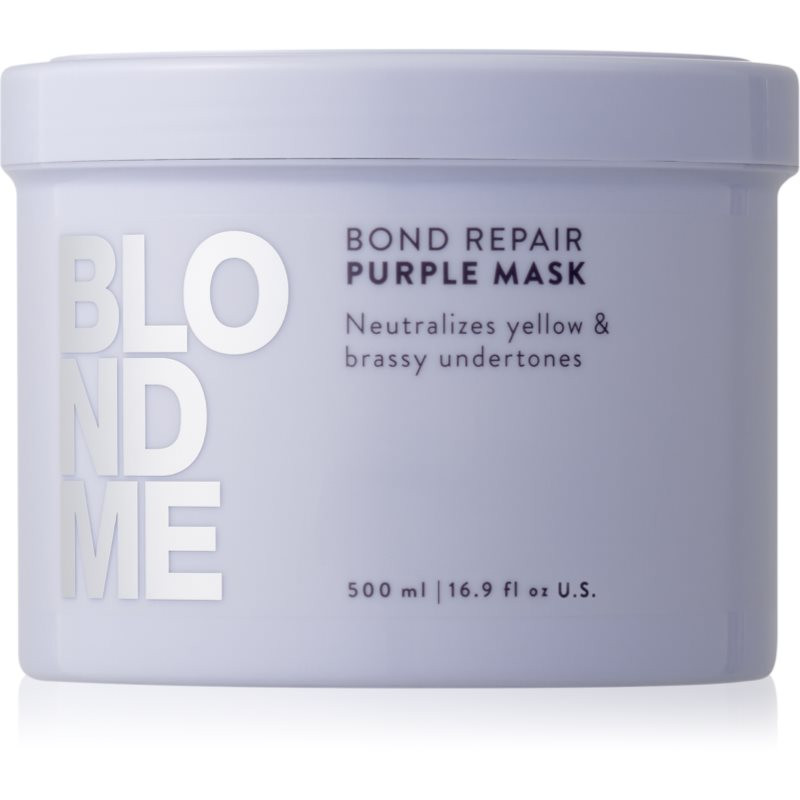 Schwarzkopf Professional Blondme Bond Repair Purple Mask maska na vlasy neutralizující žluté tóny 500 ml