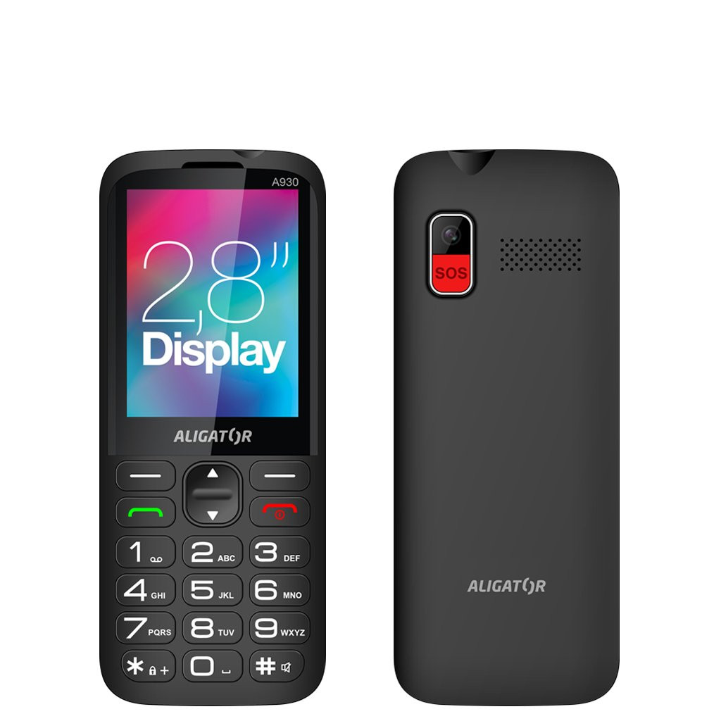 Aligator mobilní telefon A930 Gps Senior Black
