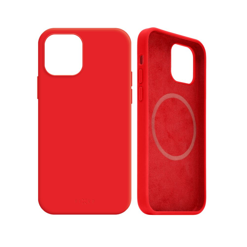 pouzdro na mobil Zadní kryt Fixed Magflow s podporou Magsafe pro Samsung Galaxy S25 Ultra, červený