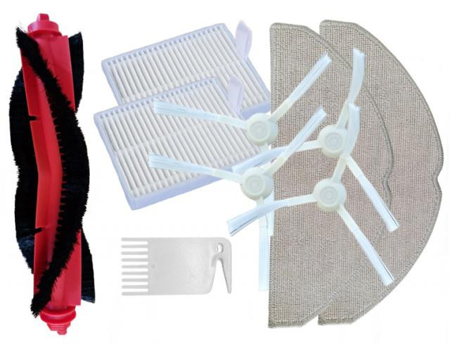 Alt. sada kartáčů, HEPA filtrů a mopů pro XIAOMI Robot Vacuum E10, E10C, E12, S20...příslušenství 10ks
