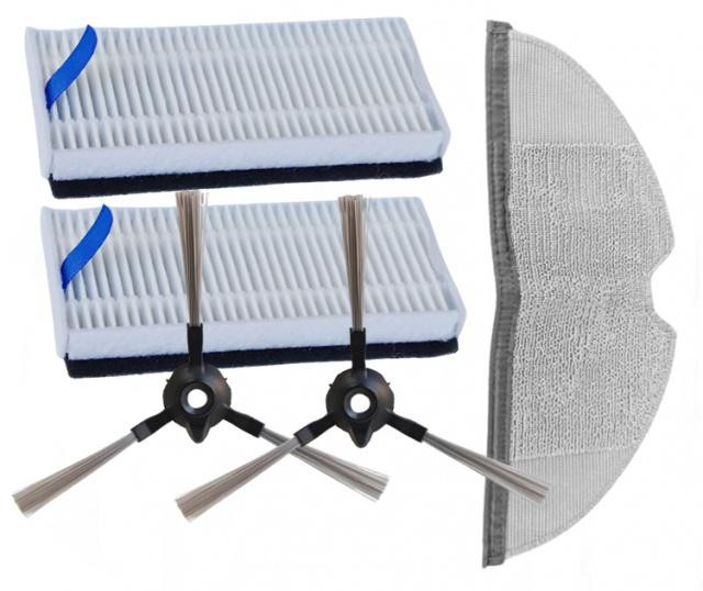 HEPA filtry, kartáče a mop pro XIAOMI Robot Vacuum E5, Robot Vacuum E5 EU sada 5ks