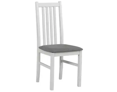 Jídelní židle Ontika, bílá/šedá látka