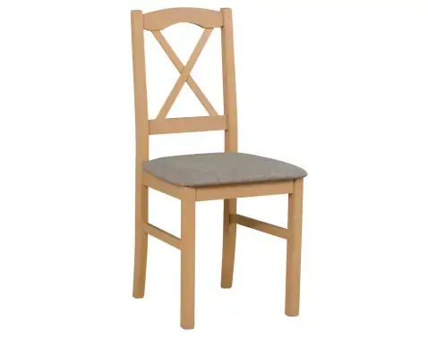 Jídelní židle Nila, dub sonoma/šedo-béžová látka