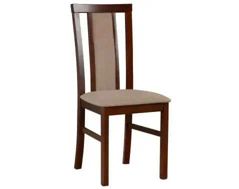 Jídelní židle Milan, ořech/béžovo-hnědá tkanina