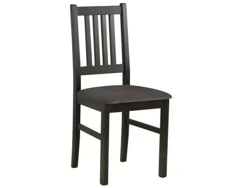 Jídelní židle Bono, černá/tmavě šedá látka