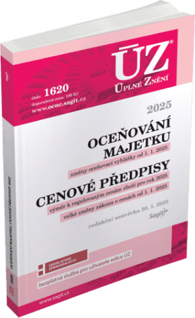 ÚZ č. 1620 - Oceňování majetku, Cenové předpisy, 2025
