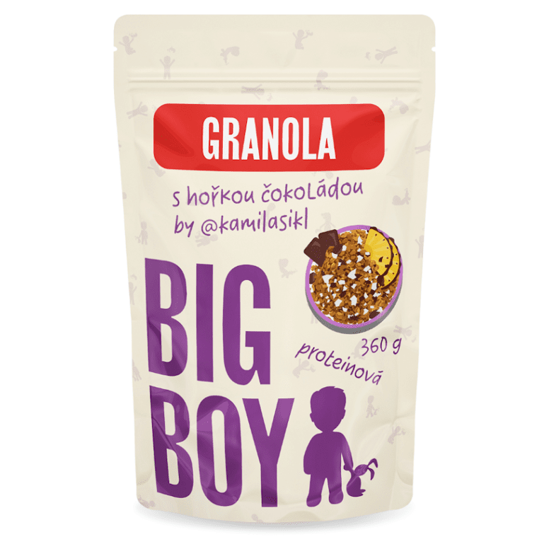 BIG BOY Proteinová granola s hořkou čokoládou by KamilaSikl 360 g