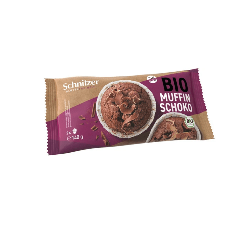 SCHNITZER Muffiny tmavá čokoláda BIO 2 kusy