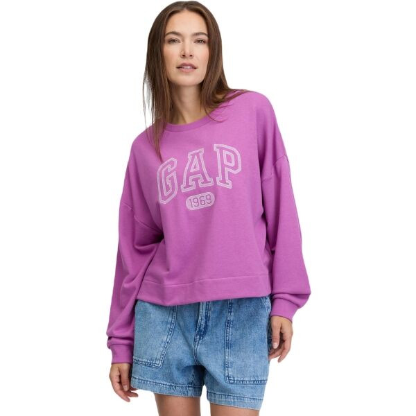 GAP FASHION LOGO Dámská mikina, fialová, velikost
