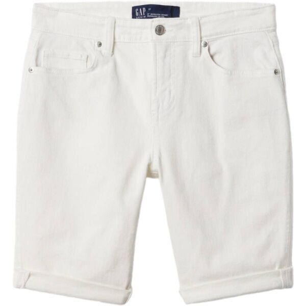GAP V-DENIM BERMUDA Dámské kraťasy, bílá, velikost