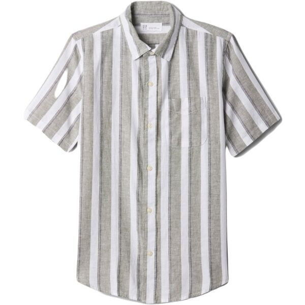 GAP V-SS LINEN Chlapecká košile, světle zelená, velikost