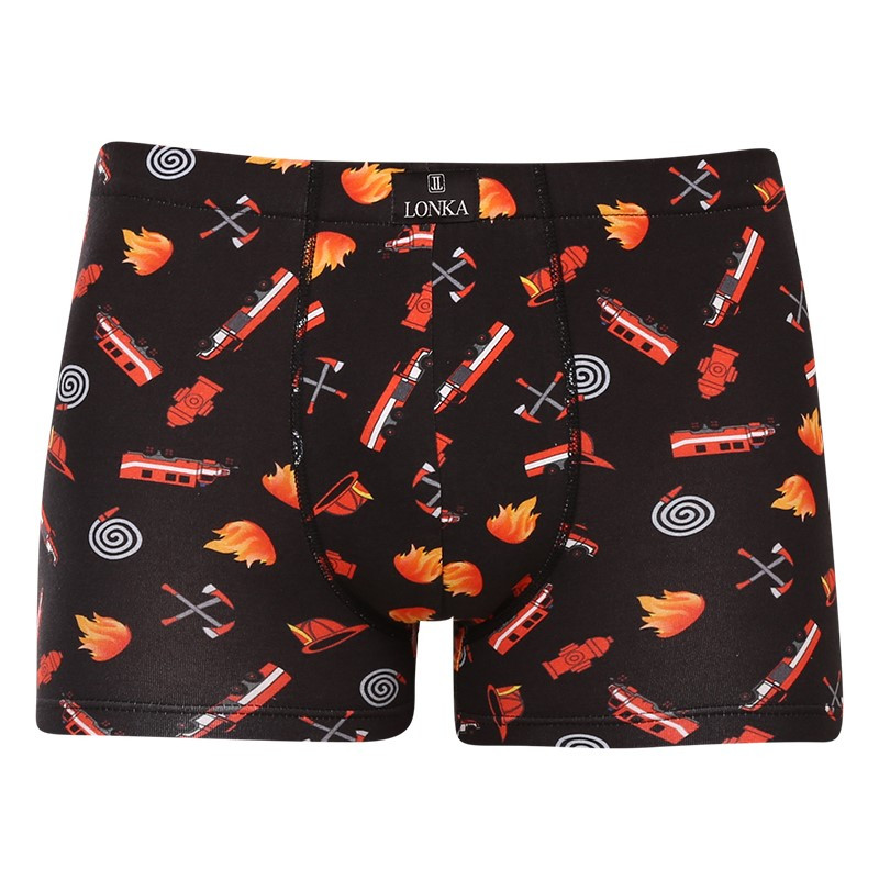 Pánské boxerky Lonka vícebarevné (Kevin-fireman) M, trenky / trenýrky