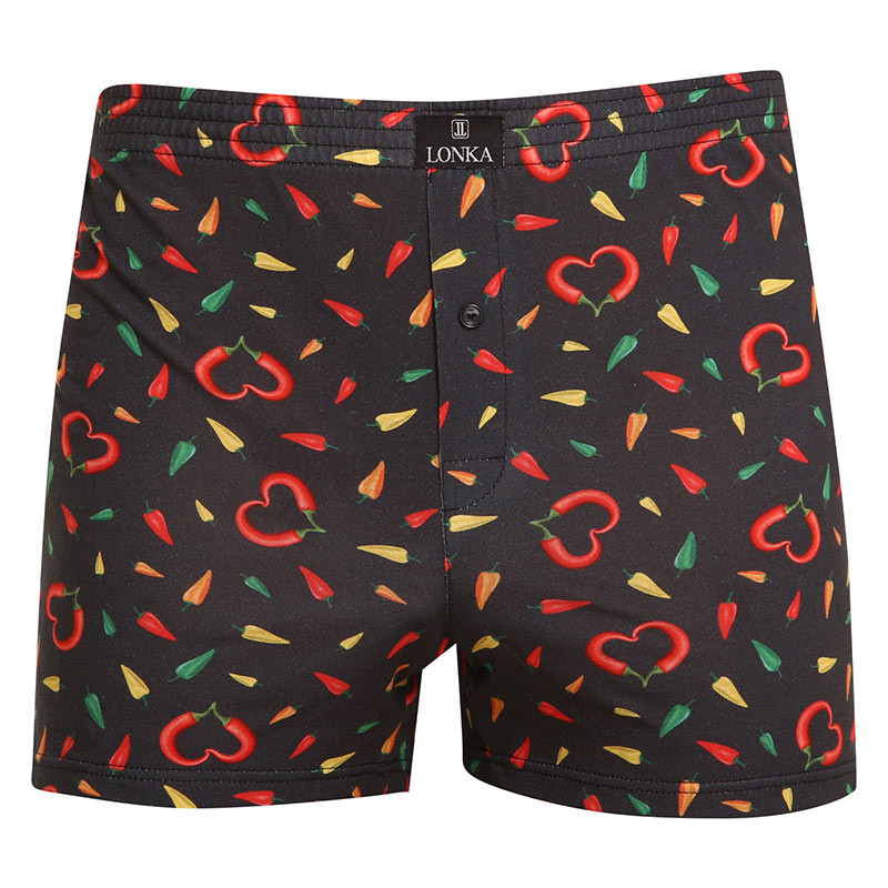 Pánské trenky Lonka vícebarevné (Karlos - papričky) XXL, trenýrky