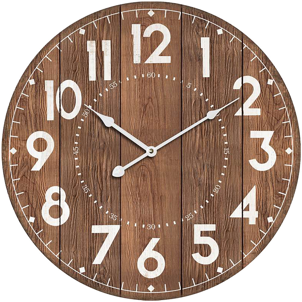Autronic HA1663 Hodiny nástěnné - hnědé, MDF, 58 cm
