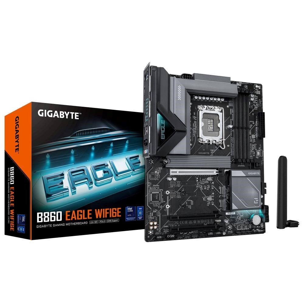 GIGABYTE MB Sc LGA1851 B860 EAGLE WIFI6E, Intel B860, 4xDDR5, 1xDP, 1xHDMI, WiFi, ATX, B860 EAGLE WIFI6E