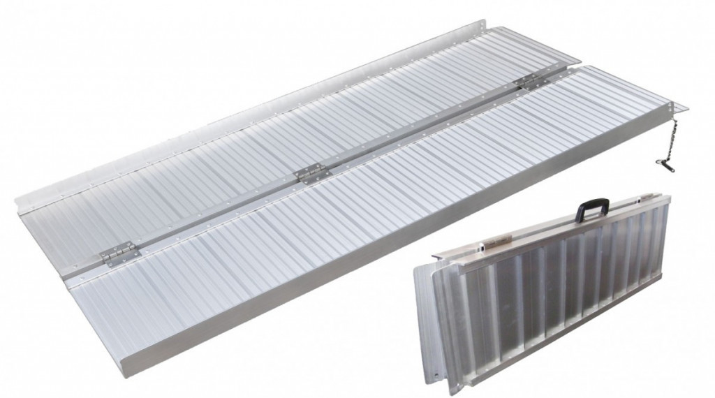 AHProfi Přenosná skládací rampa pro invalidní vozíky, 153 cm - WR015FT