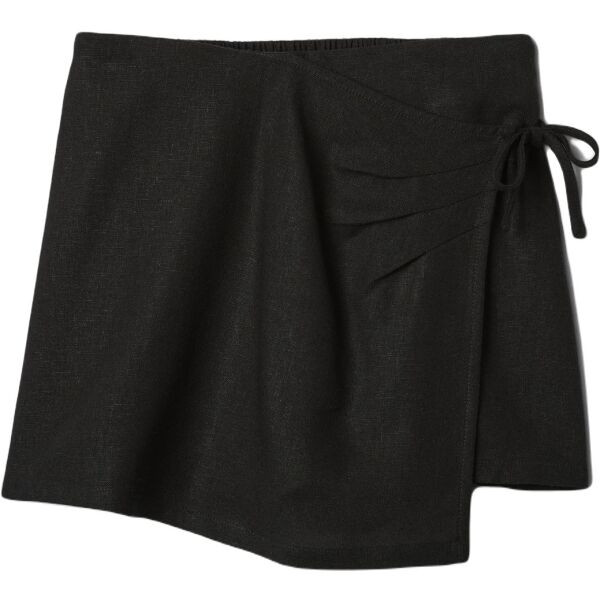 GAP V-LINEN Dívčí kraťasová sukně, černá, velikost