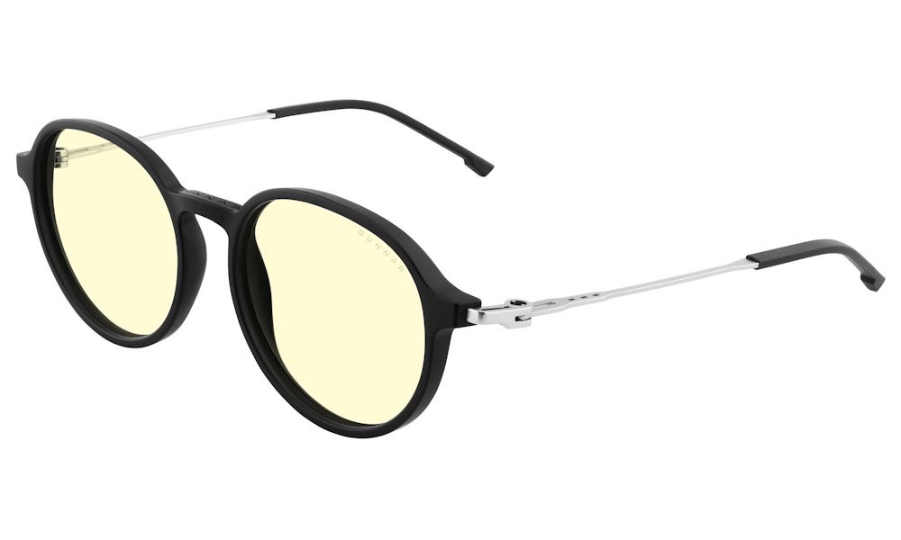 GUNNAR kancelářske/herní brýle LOOP ONYX/MERCURY  * jantarová  skla  * BLF 65 * GUNNAR focus, LOO-03001