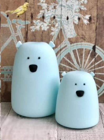 Rabbit & Friends Dotyková lampička medvídek | Modrá