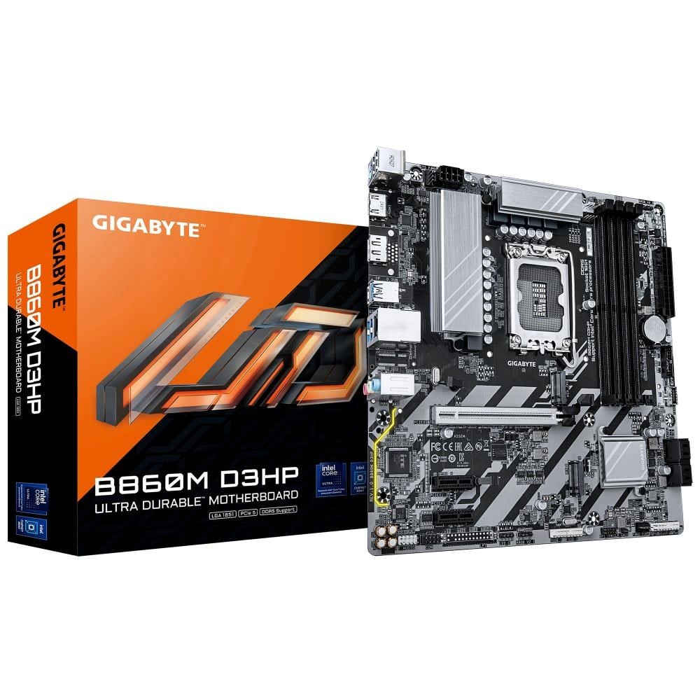 GIGABYTE MB Sc LGA1851 B860M D3HP, Intel B860, 4xDDR5, 1xDP, 1xHDMI, mATX, B860M D3HP