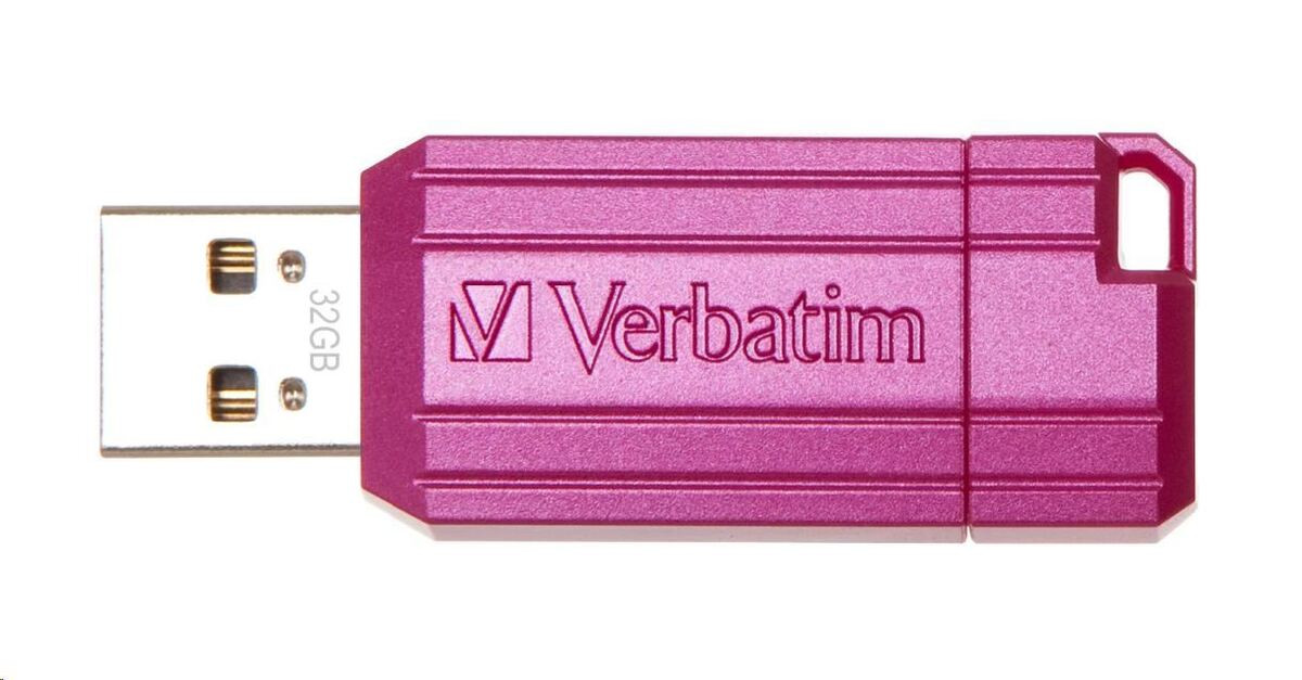 VERBATIM Flash Disk 32GB Hi-Speed Store 'n' Go, Pinstripe, USB 2.0, Hot růžová, 49056