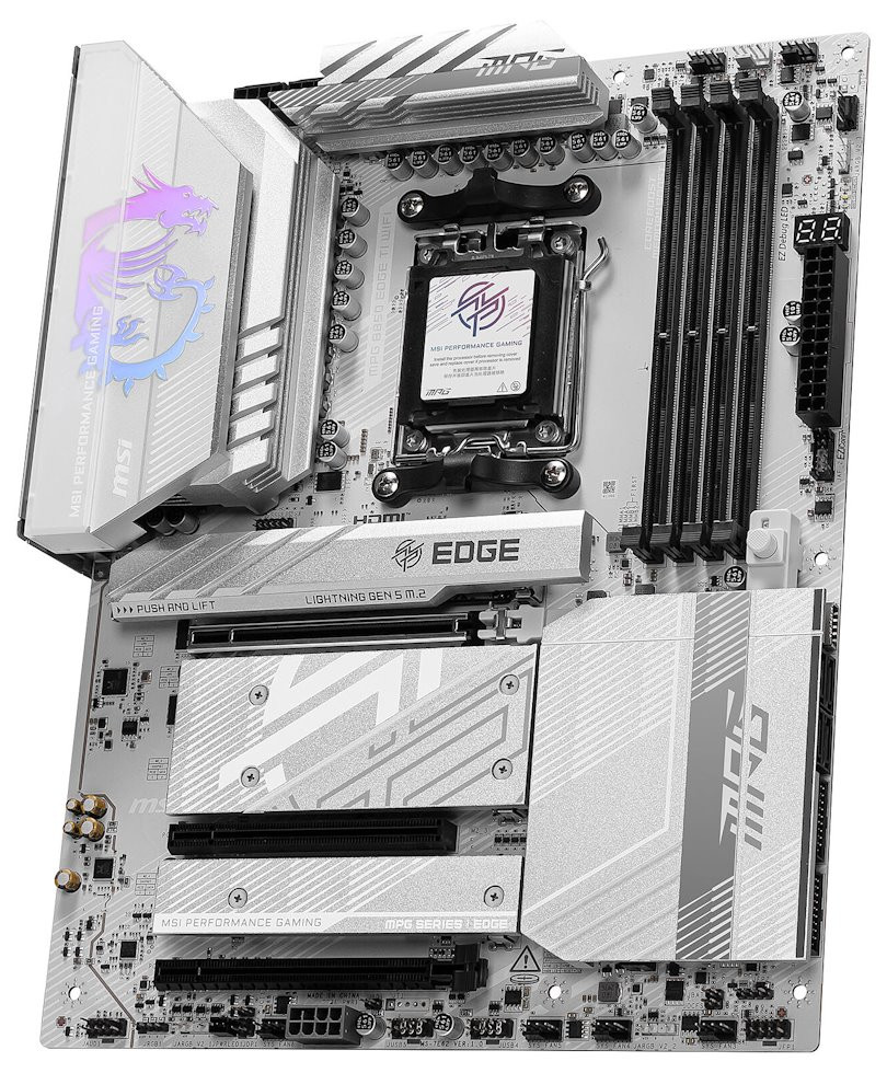 MSI MPG B850 EDGE TI WIFI / AMD B850 / AM5 / 4x DDR5 / M.2 / WiFi / ATX, MPG B850 EDGE TI WIFI