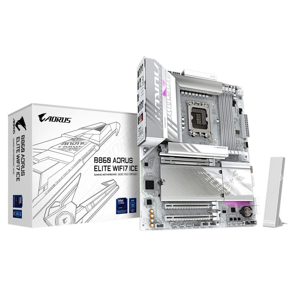 GIGABYTE MB Sc LGA1851 B860 AORUS ELITE WIFI7 ICE, Intel B860, 4xDDR5, 1xThunderbolt, 1xDP, 1xHDMI, WiFi, ATX, B860 A ELITE WF7 ICE