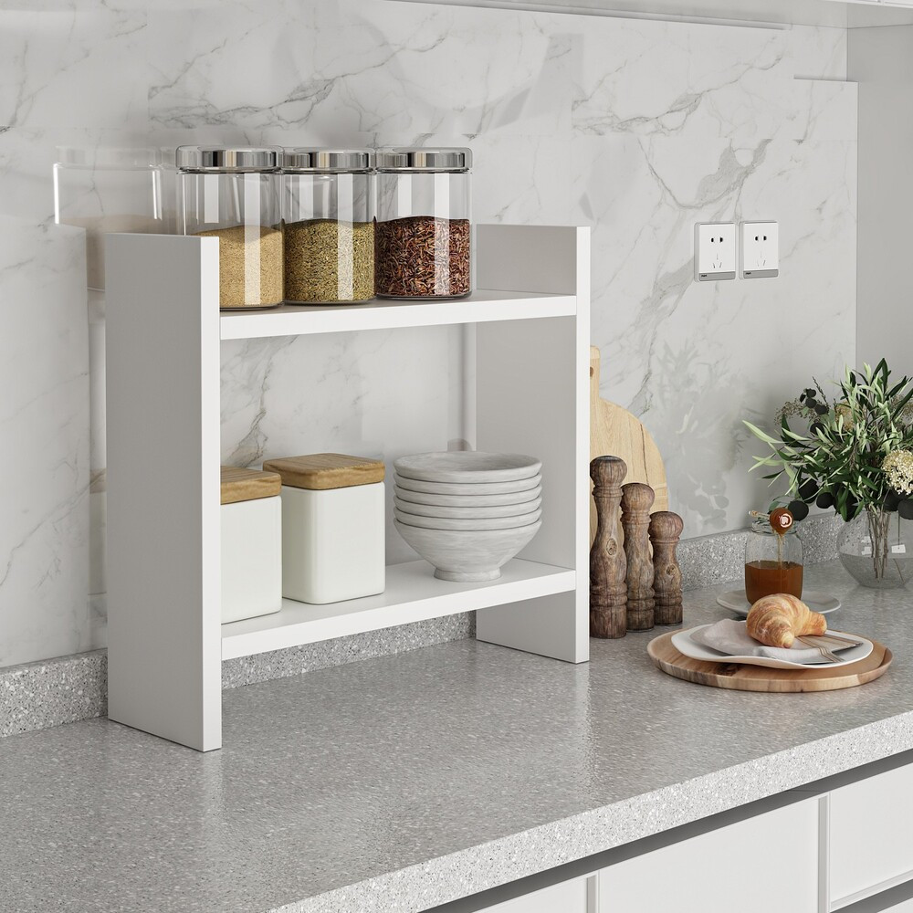 Hanah Home Kitchen Shelf Denver - White White
