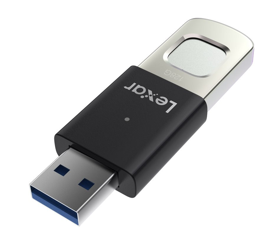 Lexar flash disk 128GB - Fingerprint F35Pro USB 3.2 (čtení/zápis: 400/300MB/s), LJDF35P128G-RNBNG