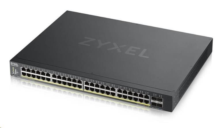 Zyxel XGS1935-52HP, 52portový inteligentní řízený PoE přepínač, 48x gigabitový PoE a 4x 10G SFP+, hybridní režim, samostatný nebo NebulaFlex Cloud, XGS1935-52HP-EU0101F
