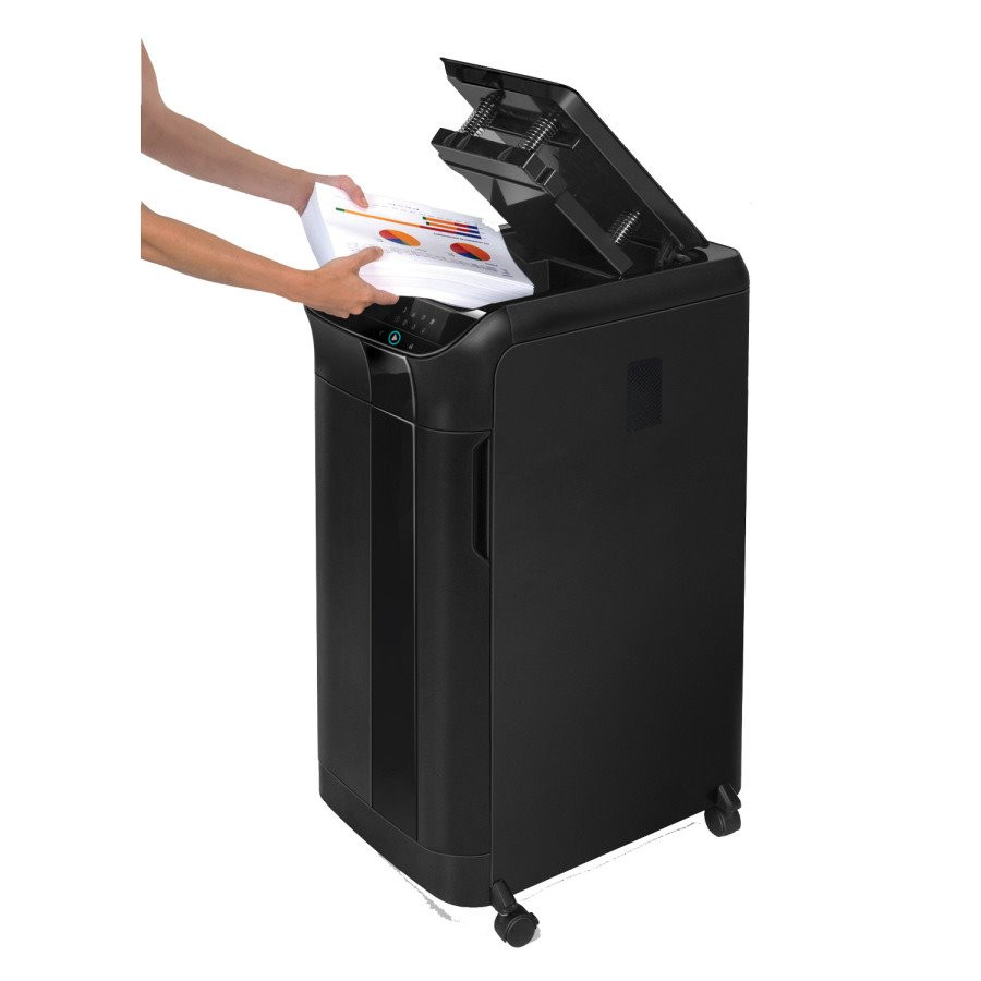 FELLOWES skartovač AutoMax 550 C/ křížový řez 4x38 mm/ objem koše 83 l/ certifikát NBÚ/ stupeň utajení typ 2 - důvěrné, felsham550c
