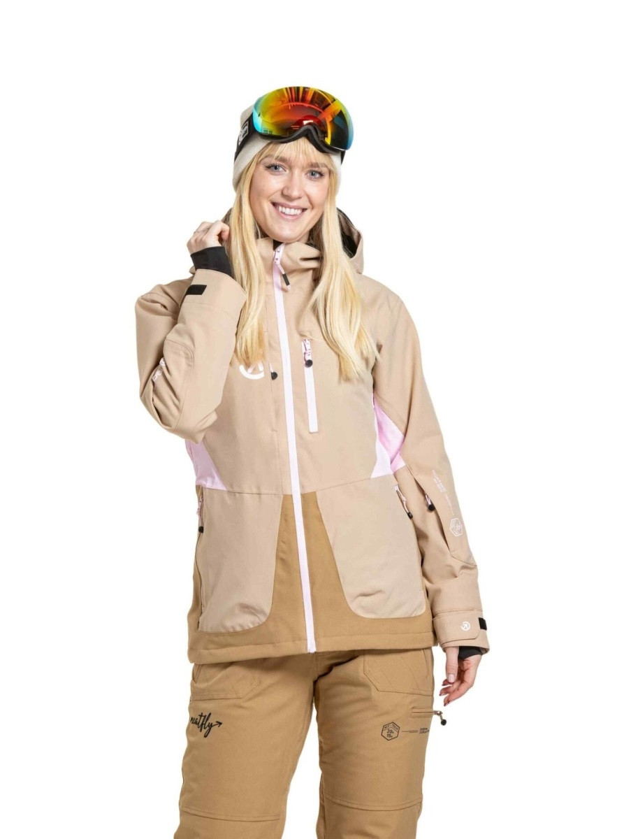 Dámská snb & ski bunda meatfly gaia béžová s
