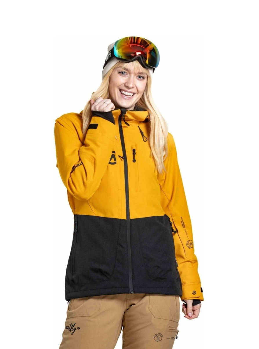 Dámská snb & ski bunda meatfly gaia žlutá/černá s