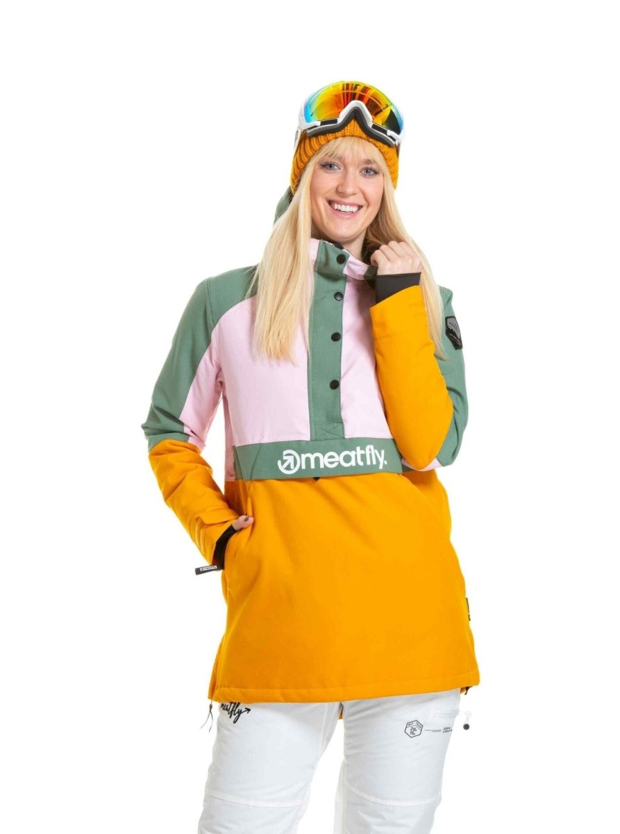 Dámská snb & ski bunda meatfly aiko žlutá/růžová xs