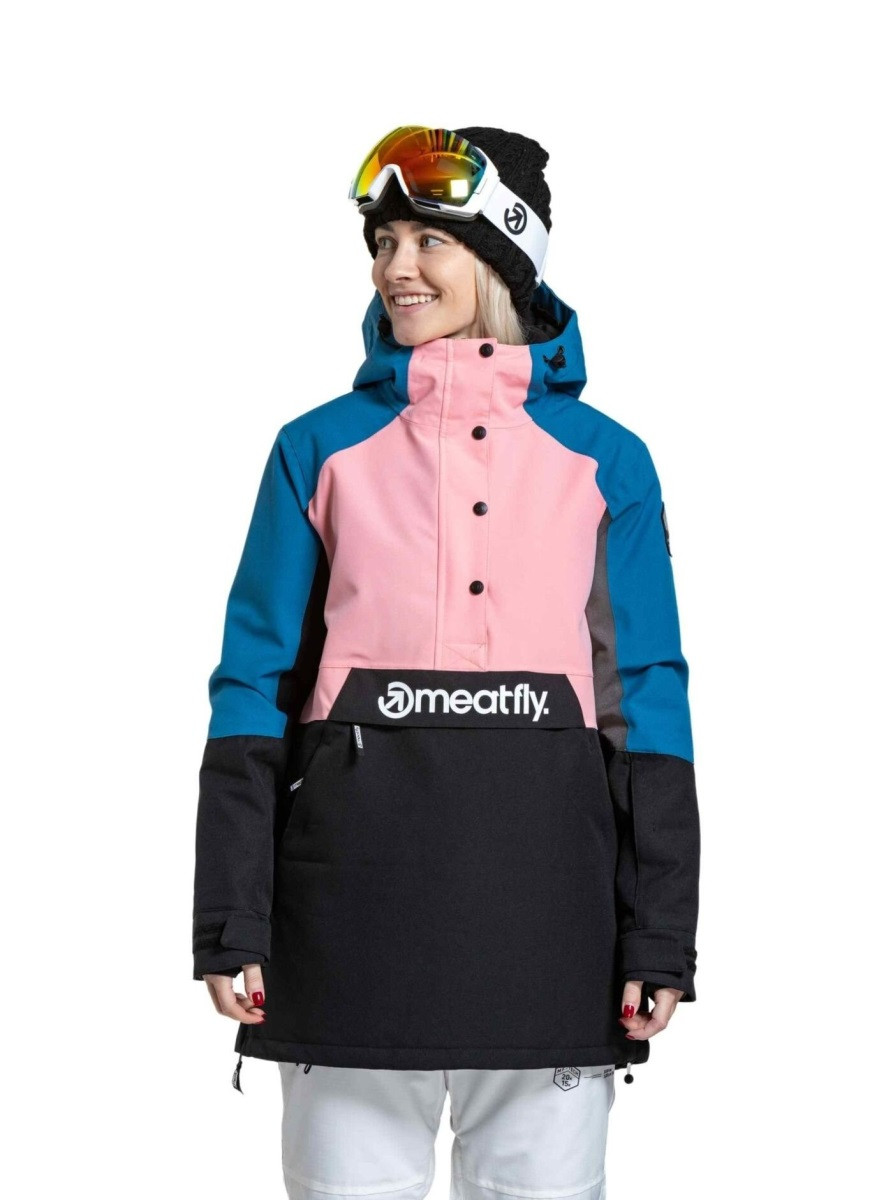 Dámská snb & ski bunda meatfly aiko růžová/modrá/černá xs