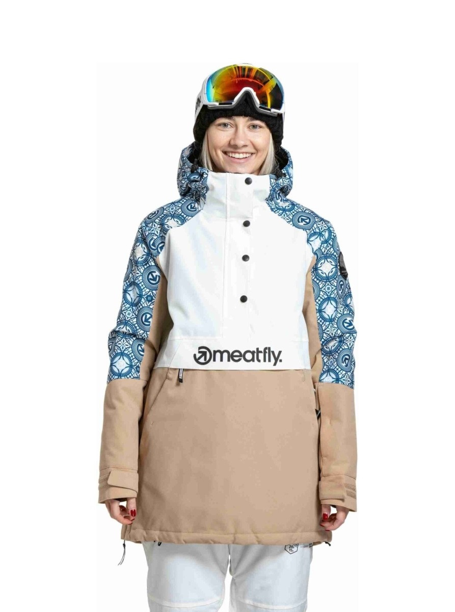Dámská snb & ski bunda meatfly aiko modrá/béžová/bílá xs
