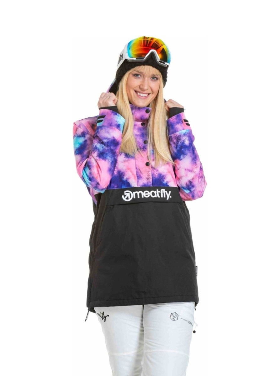 Dámská snb & ski bunda meatfly aiko černá/fialová xs