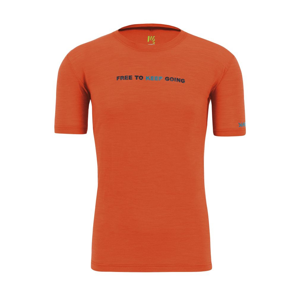 KARPOS Coppolo Merino T-Shirt, Spicy Orange velikost: L