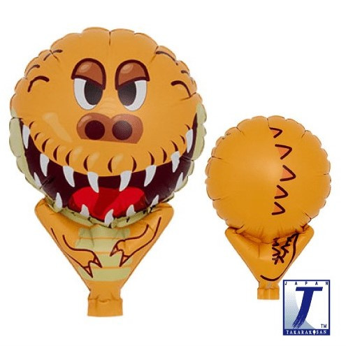 Balónek Tyrannosaurus žlutý 10 cm x 15 cm