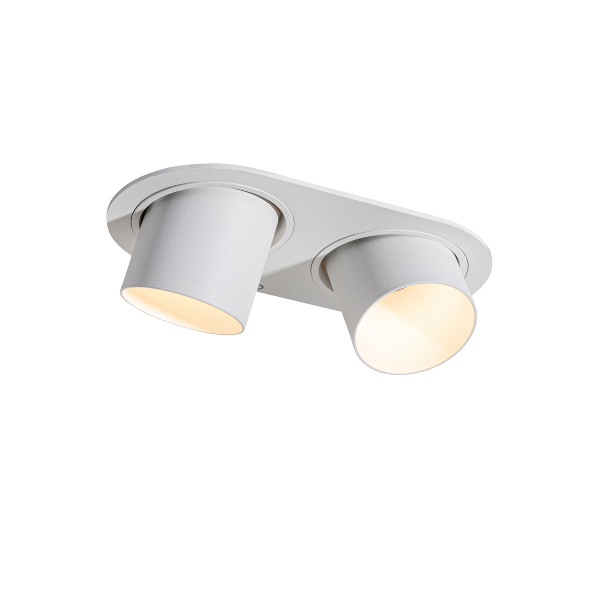 Zakulacené zapuštěné bodové svítidlo bílé GU10 50 mm 2-světlo - Installa