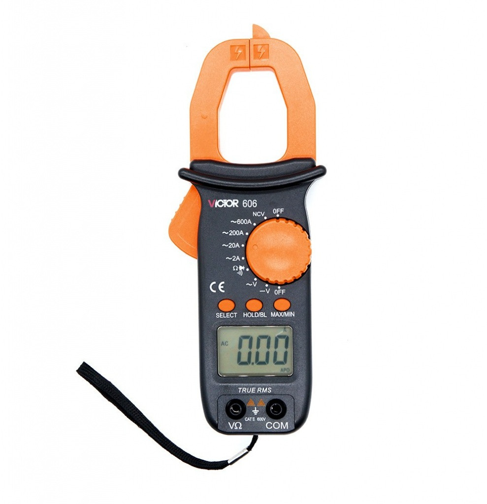 Digitální klešťový multimetr, s měřícími kabely - VICTOR 606