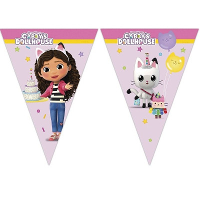 Girlanda vlaječková Gábinin kouzelný domeček 230 cm