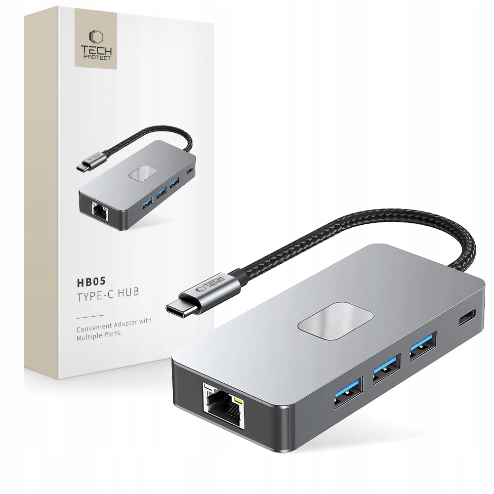 Hub Adaptér Rozbočovač Usb-a 3.0 Usb-c Type-c K Počítači