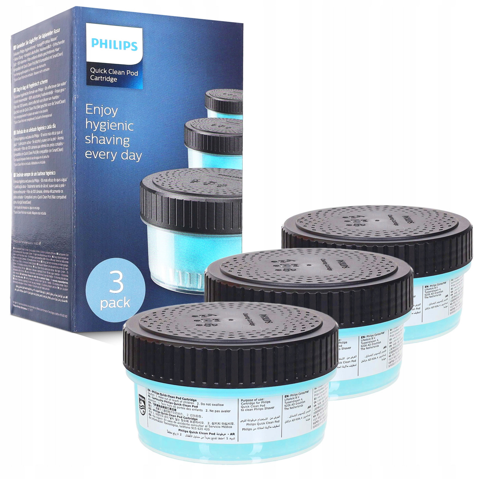 Sada čisticích kazet Philips Quick Clean Pod pro elektrický holicí strojek