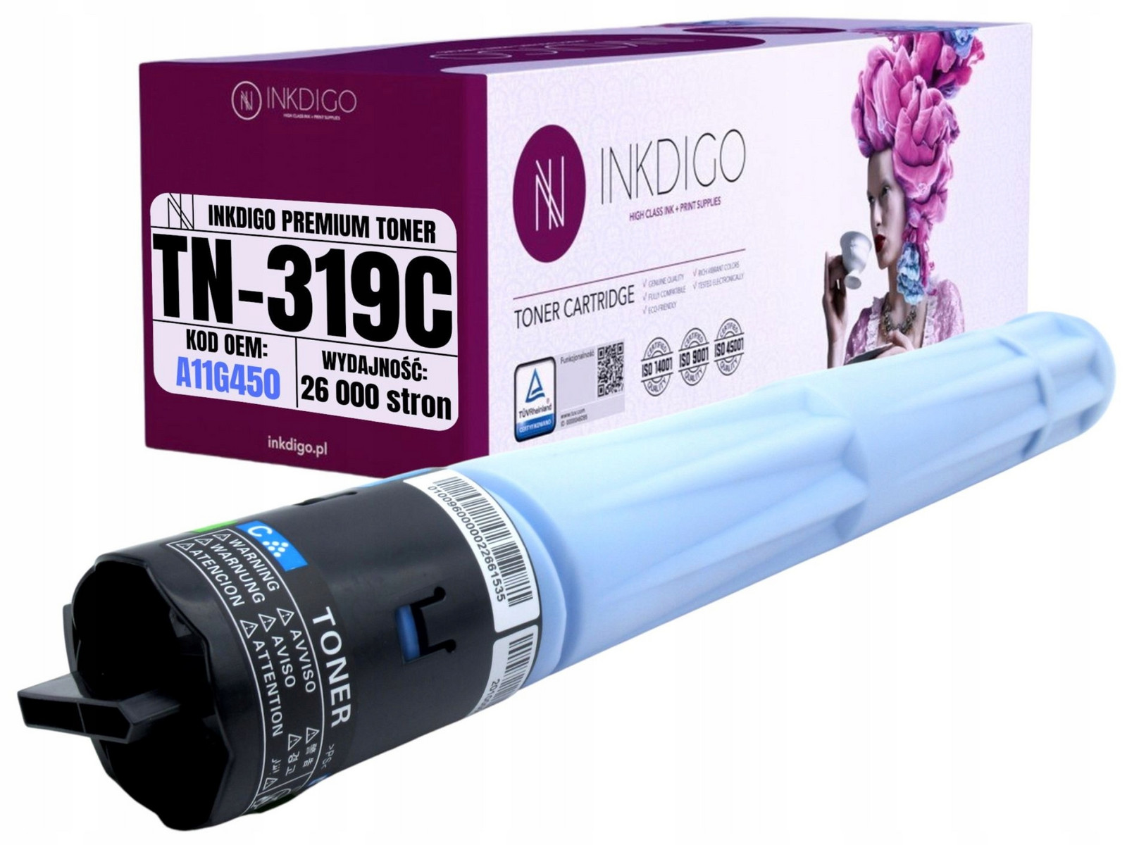 TN319C Toner Náhrada Pro Tiskárny Konica Minolta Bizhub C360